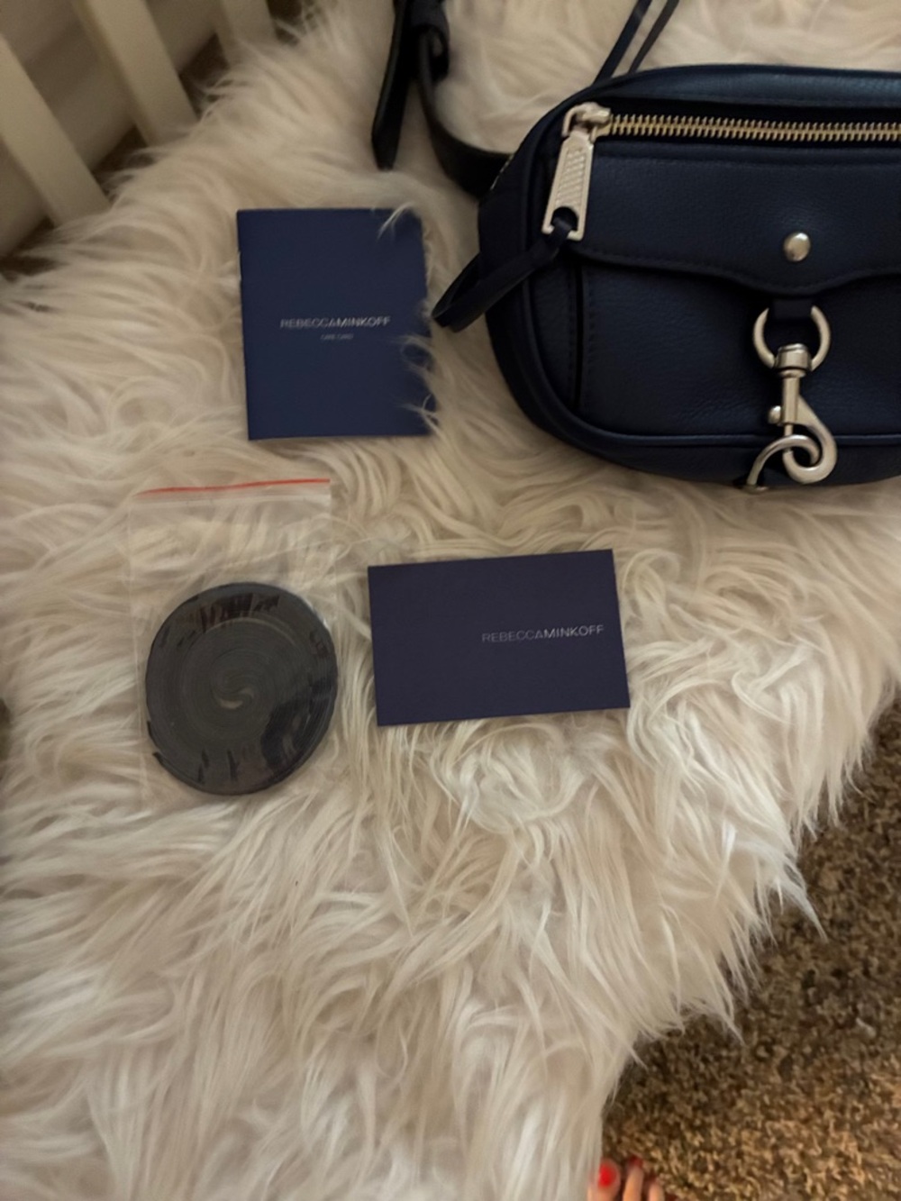 Rebecca Minkoff Blue Blythe Leather Belt Bag/Cross Body - Picture 4 of 16